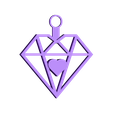 Heart_squared.stl heart squared pendant