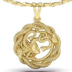 keyshot-jewelry-scene-setup-set-3.8202.jpg Archivo STL Colgante de Medusa・Objeto para impresora 3D para descargar