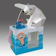 北極熊海豹紙版.jpg Fichier STL gratuit Ours polaire avec phoque (automates)・Modèle à télécharger et à imprimer en 3D