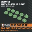10X DESIGNS Sewer Themed 28mm Scale Base Collection