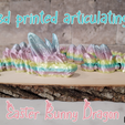 Dragon de Pâques, lapin de Pâques Dragon Articulant Flexi Wiggle Pet, Imprimer en Place, Fantasy Holiday Dragon