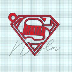 Llavero-super-mamá1.jpg STL file Super Mom Keychain・3D print model to download