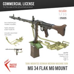 Commercial-License-Sticker.jpg GUN MOUNT + MG-34 FOR GERMAN TANKS [COMMERCIAL LICENSE]
