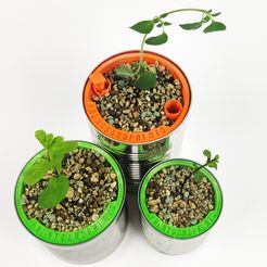 IMG_20210526_163911.jpg STL file Hydroponics upcycling kit for uncommon sizes tin cans・3D printing idea to download