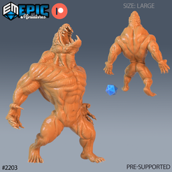 2203-Gray-Render-Roaring-Large.png 3D file Gray Render Roaring ‧ DnD Miniature ‧ Tabletop Miniatures ‧ Gaming Monster ‧ 3D Model ‧ RPG ‧ DnDminis ‧ STL FILE・3D printing model to download
