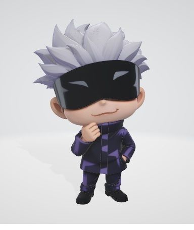 🦸 Satoru Gojo Chibi Jujutsu Kaisen venda・ STL File for 3D printing・Cults