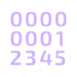 digits-10mm.stl 3D Printed Numechron Clock