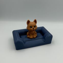 Pet-Bed-Rectangle_pic1.jpg Fichier STL Lit pour poupées - Rectangle・Modèle imprimable en 3D à télécharger