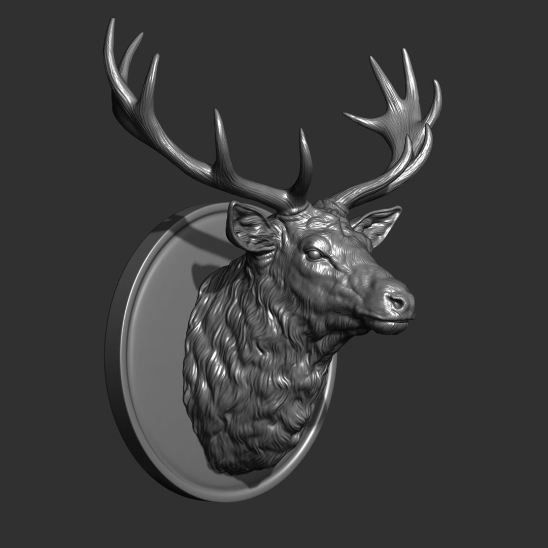 18.jpg OBJ file Deer head・3D printing design to download, guninnik81