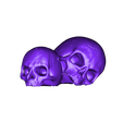 Skulls.stl Raven with Skulls