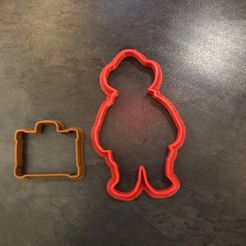Paddingtom cookie cutter.jpeg STL file Duffel-Coat Bear Cookie Cutter・Design to download and 3D print