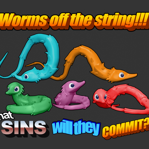 Fuzzy worm with string on sale