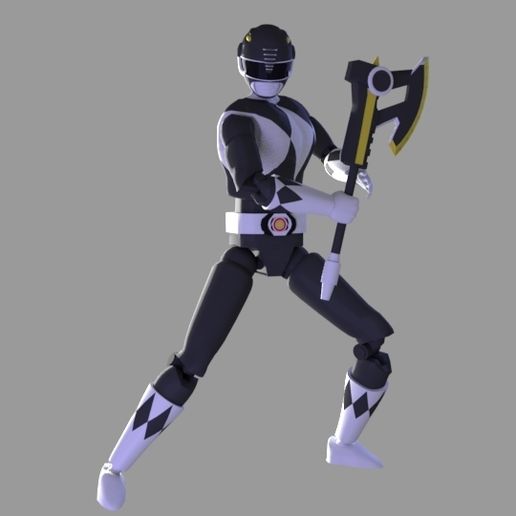 🎲 Super rangers Black ranger Action figure・ STL File for 3D printing・Cults