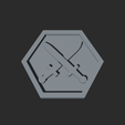 crossed_swords-3.png Crossed Swords Hexagon – 3D Printable Game Token