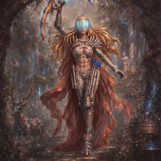 Cyber Hellenica – Artemis Goddess – 32mm Free Tabletop Edition 3D model