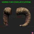 05.jpg Goat Horns - Satan Horns 3D print model