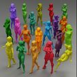 untitled19.jpg Fichier STL 20 modèles de caractères Lowpoly pour femme - Pack 2 Modèle d'impression 3D・Modèle à télécharger et à imprimer en 3D