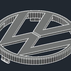 Naamloos.png STL file Volkswagen Golf Mk2 VW emblem・3D printable model to download