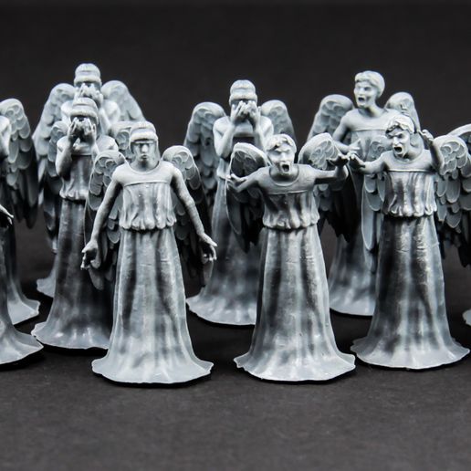 The Weeping Angels 未開封　4個セット Faça o que Fizer, Não Pisque: Weeping Angel Bobble Head (Doctor