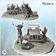 2.jpg Sandy jeep with driver in desert scene with base (1) - Nature Wildlife miniatures Scenery 28mm 15mm 20mm