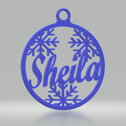 BN-SHEILA.png Fichier STL Boule de Noël SHEILA・Plan pour imprimante 3D à télécharger, Pabloj59