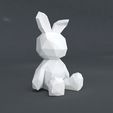 卡通兔子02.jpg Modèle 3d de lapin Cartoon à faible polyvalence