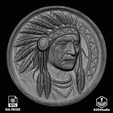 Native_American_wire.png Native American Chief Relief for CNC Laser and 3D Print STL File and 4K Grayscale TIF