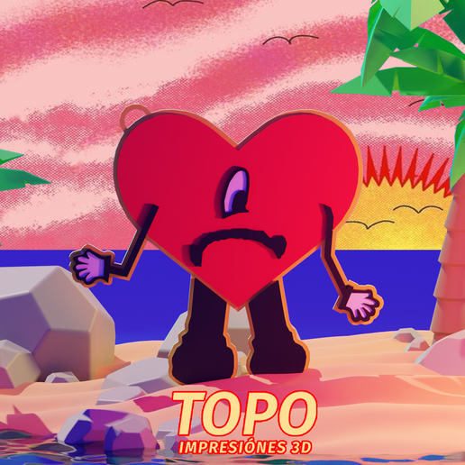 Bad Bunny Keychain 3D model