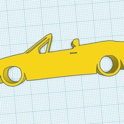 Web-capture_16-9-2023_14261_www.tinkercad.com.jpeg STL file Peugeot 306 Cabrio Convertible Silhouette Keyring・3D printable model to download