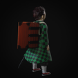 5.png Tanjiro Kamado (and Nesuko) - Demon Slayer 3D print model