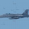 lenght_result.jpg F18F Super Hornet-Rigged-with Cocpit - Changeable decal and text Low-poly