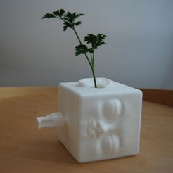 1.jpg STL file blockhead vase・3D printer design to download