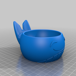 c4497d47-0671-4e5b-9822-1d5da46eb563.png Free 3D file Cute Happy Whale Bowl - Small Planter - Snack Bowl・3D printable model to download