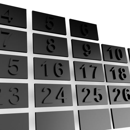 🔢 Numbers for socket holder・Free STL File for 3D printing・Cults