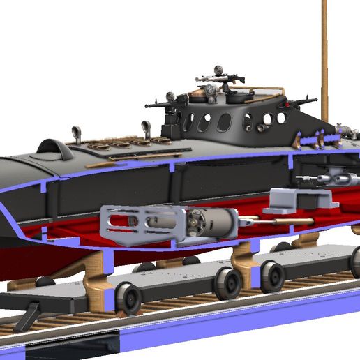 11.jpg Thornycroft 70ft Coastal Motor Boat – 1:16 Scale (1.3 m) RC-Ready | Smart-Segmented & Easy to Build