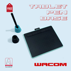 wacom-base-1.png Archivo STL gratis FREE DESIGN - PEN BASE TABLET - WACOM・Diseño por impresión en 3D para descargar
