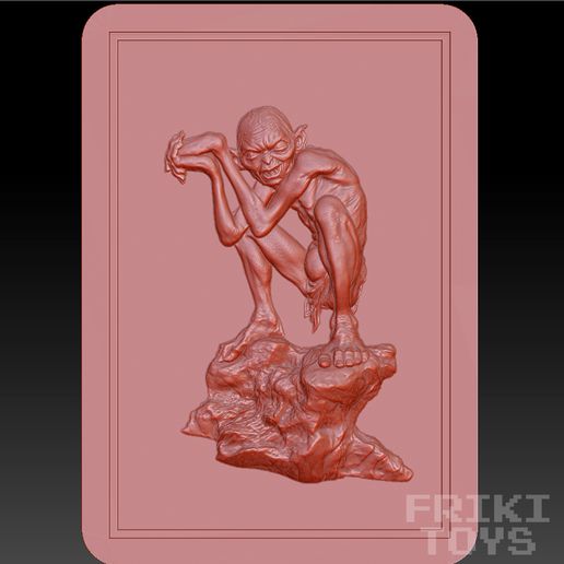 3D-Datei Gollum Relief Design - The Lord of the Rings - FrikiToys 🗿 ・3D ...