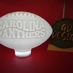 IMG_20231118_204427317.jpg Carolina Panthers 3D WAVE NFL FOOTBALL TEALIGHT