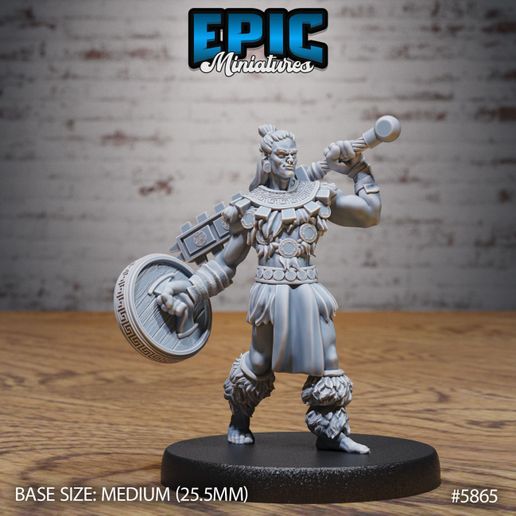 Aztec Tribe Warrior ‧ DnD Miniature ‧ Tabletop Miniatures ‧ Gaming Monster ‧ 3D Model ‧ RPG ‧ DnDminis ‧ STL FILE‧ DnD Miniature ‧ Tabletop Miniatures ‧ Gaming Monster ‧ 3D Model ‧ RPG ‧ DnDminis ‧ STL FILE