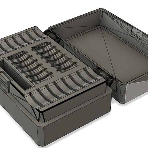 Hinged 28 Micro SD Card Holder 3D model