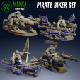 whole-set.png 3D file Pirate Biker Set・3D printable model to download