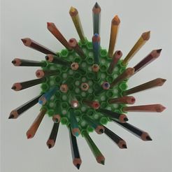 Short Honeycomb Pen / Pencil Holder Sculpture Desktop Organizer 3D Printed