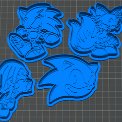sdadsf.png Sonic Video Game pack 4 cookie cutters