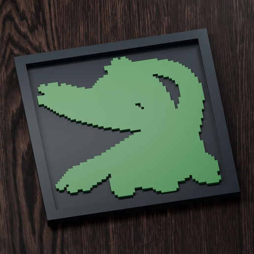 Tropius - Pokemon Silhouette Frame | Gen 3 sprite style | STL