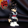 CGImages21.png Dragon Ball Z Goku Black MultiColor Flexi Print-In-Place + figure & keychain