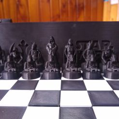 piezas_negras.jpg Archivo STL Chess Set - Star Wars - Juego de Ajedrez・Modelo para descargar y imprimir en 3D