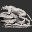 panther-on-stone13.jpg panther on stone 3D print model