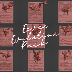 Suôn-sẻ-Nhạc-Rock-Phiên-Ảnh-ghép-11.png 3D file BUNDLE POKEMON Eevee PACK 4D CARD CUSTOM・3D printer design to download