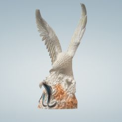 Untitled.jpg Free STL file Eagle with Sanke beautiful Real Statue・3D printable design to download