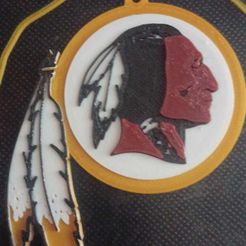 redskins.jpg Llavero del equipo de fútbol americano Washington Redskins - Color Layered